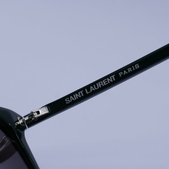 Saint Laurent SL304 009 Sunglasses Green Square Frame, Black Lenses - Picture 5 of 9